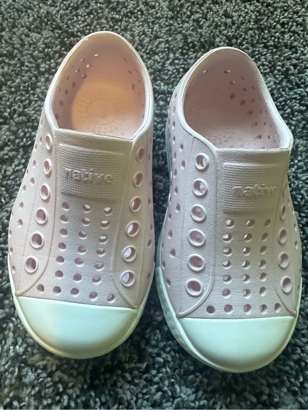 Baby NATIVE Jefferson Light PinkSlip On Water Sneakers Size 6 - Picture 3 of 8